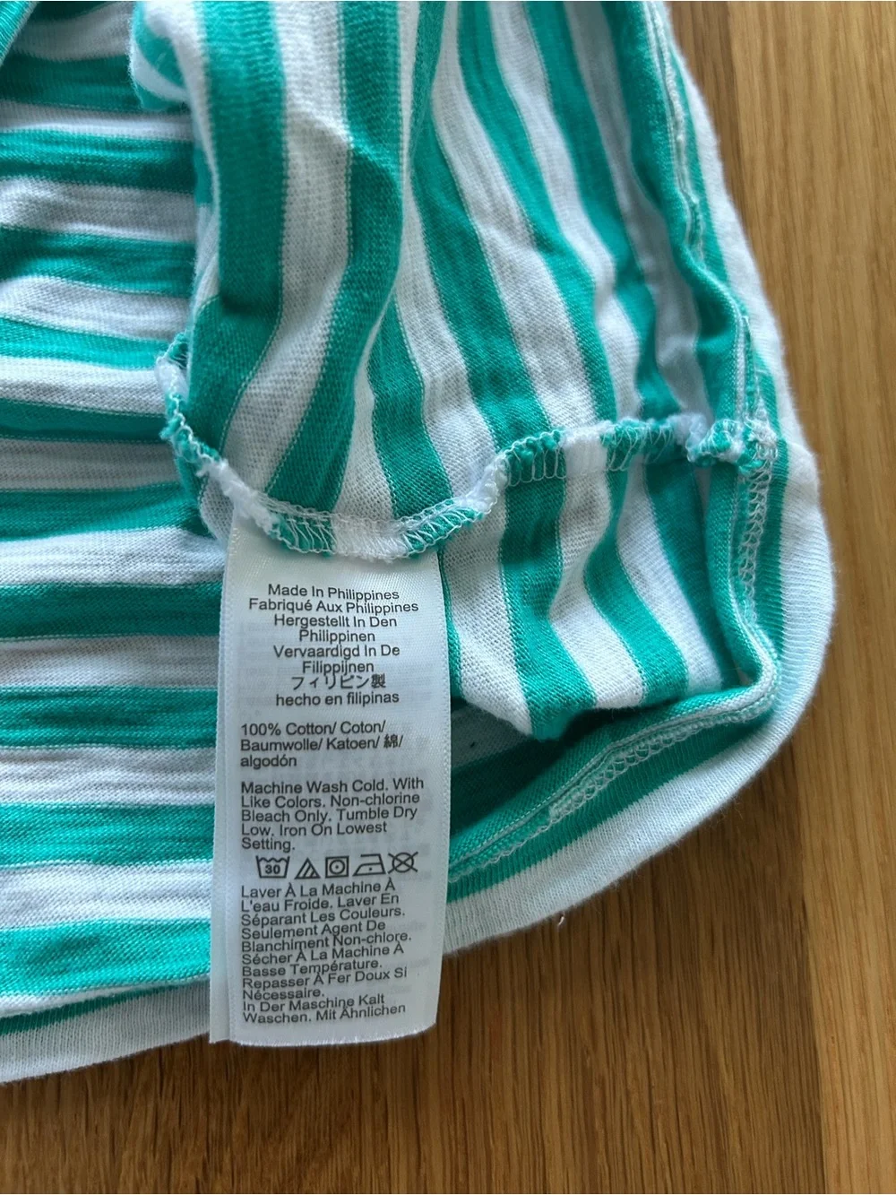 J. Crew Striped Scoop Tank in Teal and White
